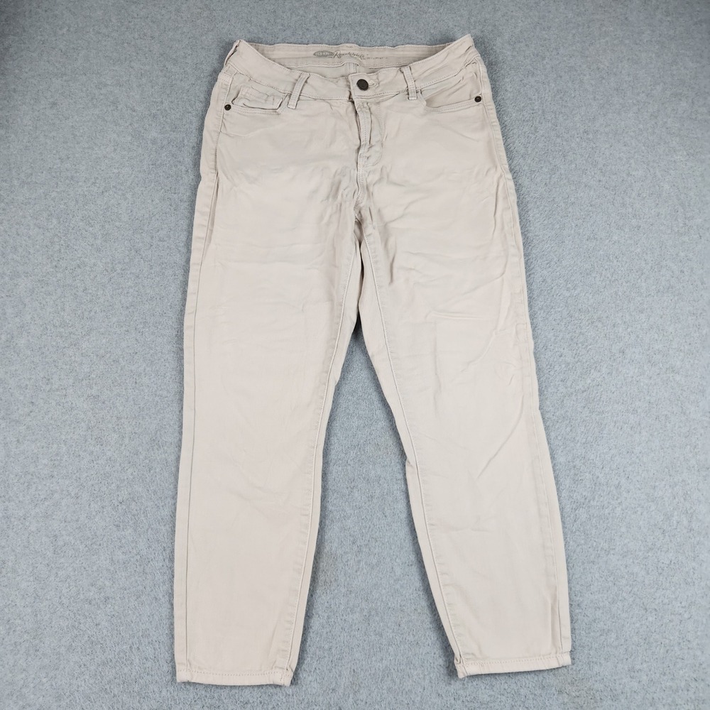 Old Navy Pants Womens 6 Beige Cotton Stretch 5-Pockets Stretch Straight Leg